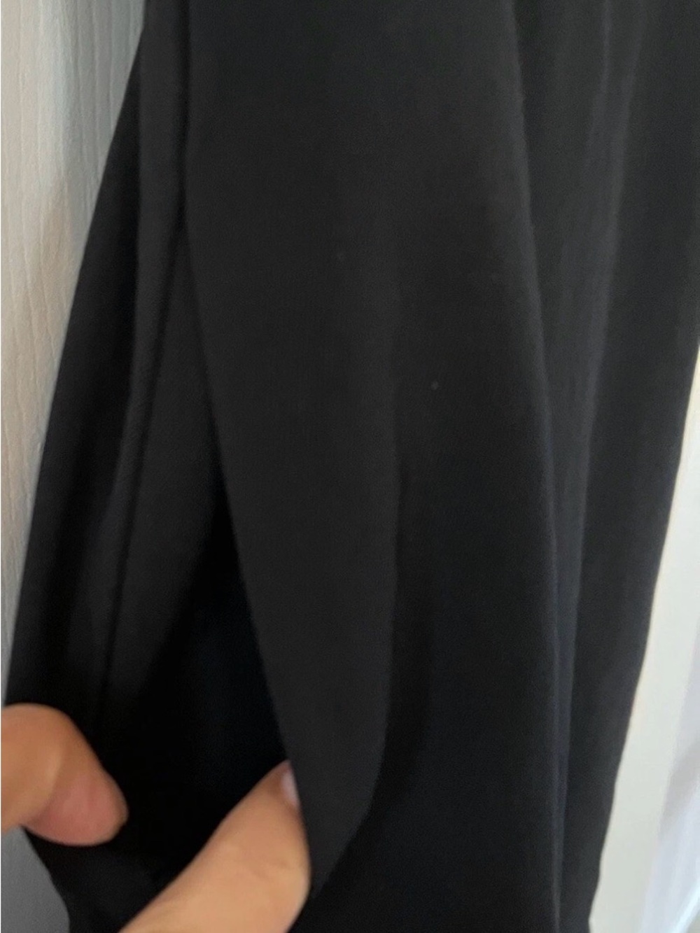 Banana Republic Black Ruffle Trim Fit & Flare Dress Size 10 NWT Cocktail Career - Picture 8 of 9